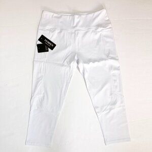 YUMSUN Yoga Pants/Leggings, White, XL